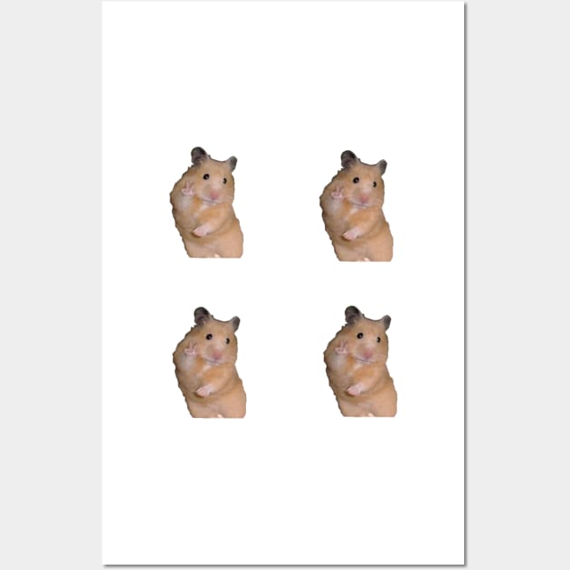 4 Peace Hamster Wall Art by ghjura